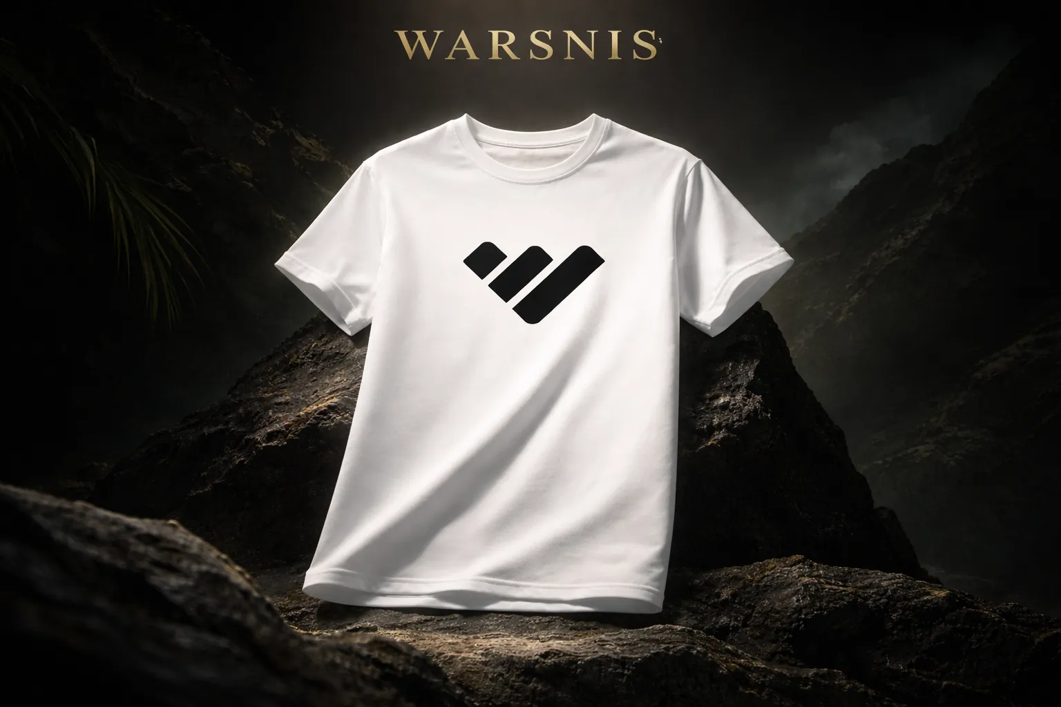 Warsnis premium T-shirt in a luxury editorial setting